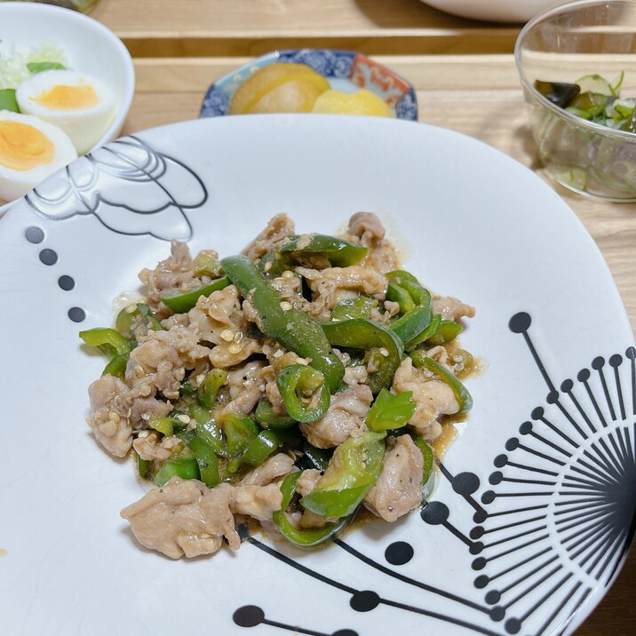 レンジで簡単!豚肉とピーマンのチンジャオロース